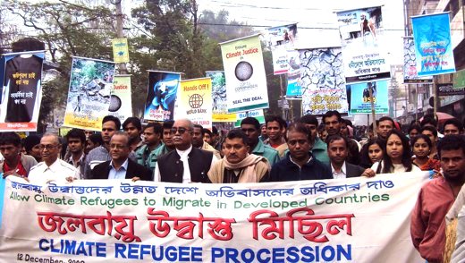 klimademonstrasjon i bangladesh