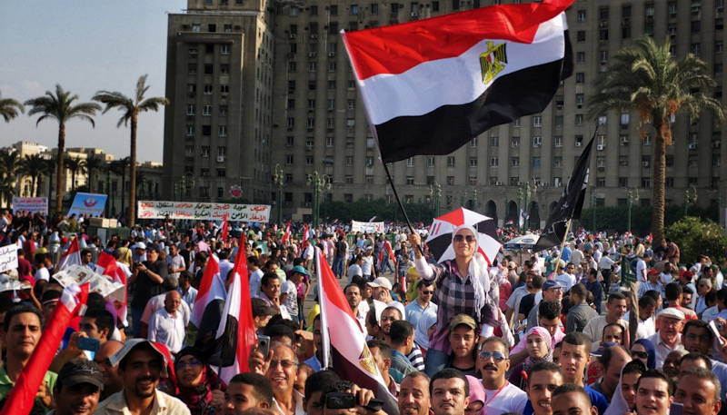 Demonstrasjon på Tahrirplassen i Kairo
